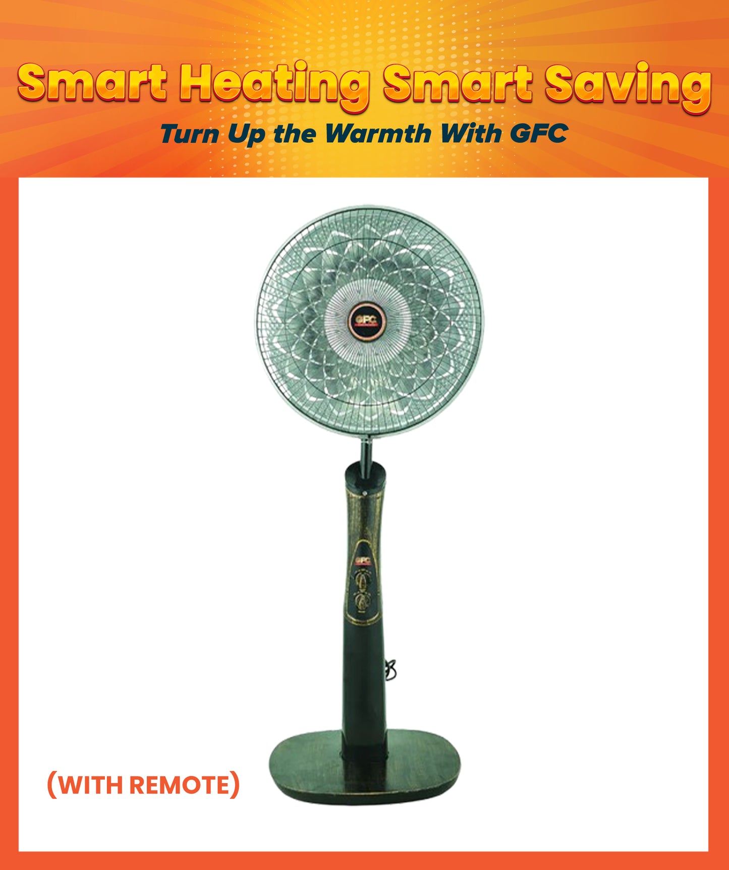 GF - 103 Parabolic Stand Heater (With Remote)