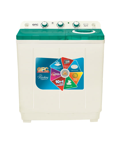 GF-1110 Twin Tub Washer & Dryer Machine Crystal Lid